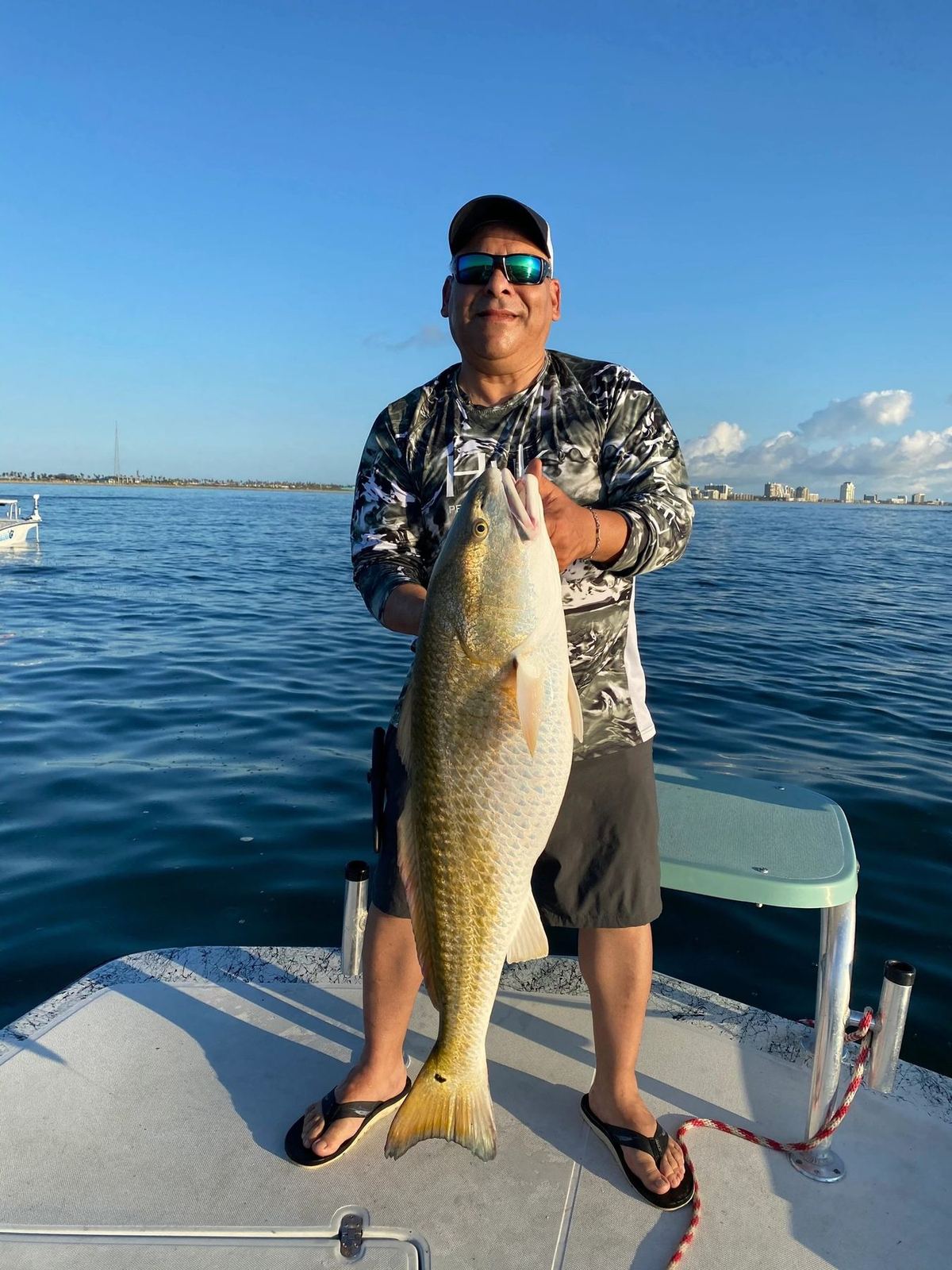 Angler with a trophy fish on the Lower Laguna Madre