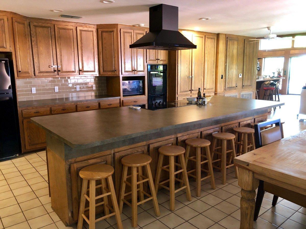 Full lodge kitchen and bar area