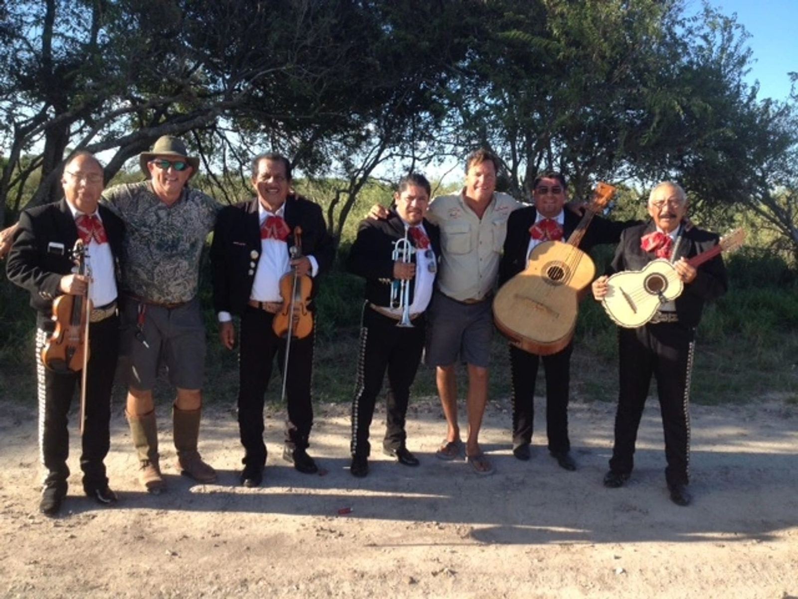 Live mariachi at a group gathering on the lodge grounds