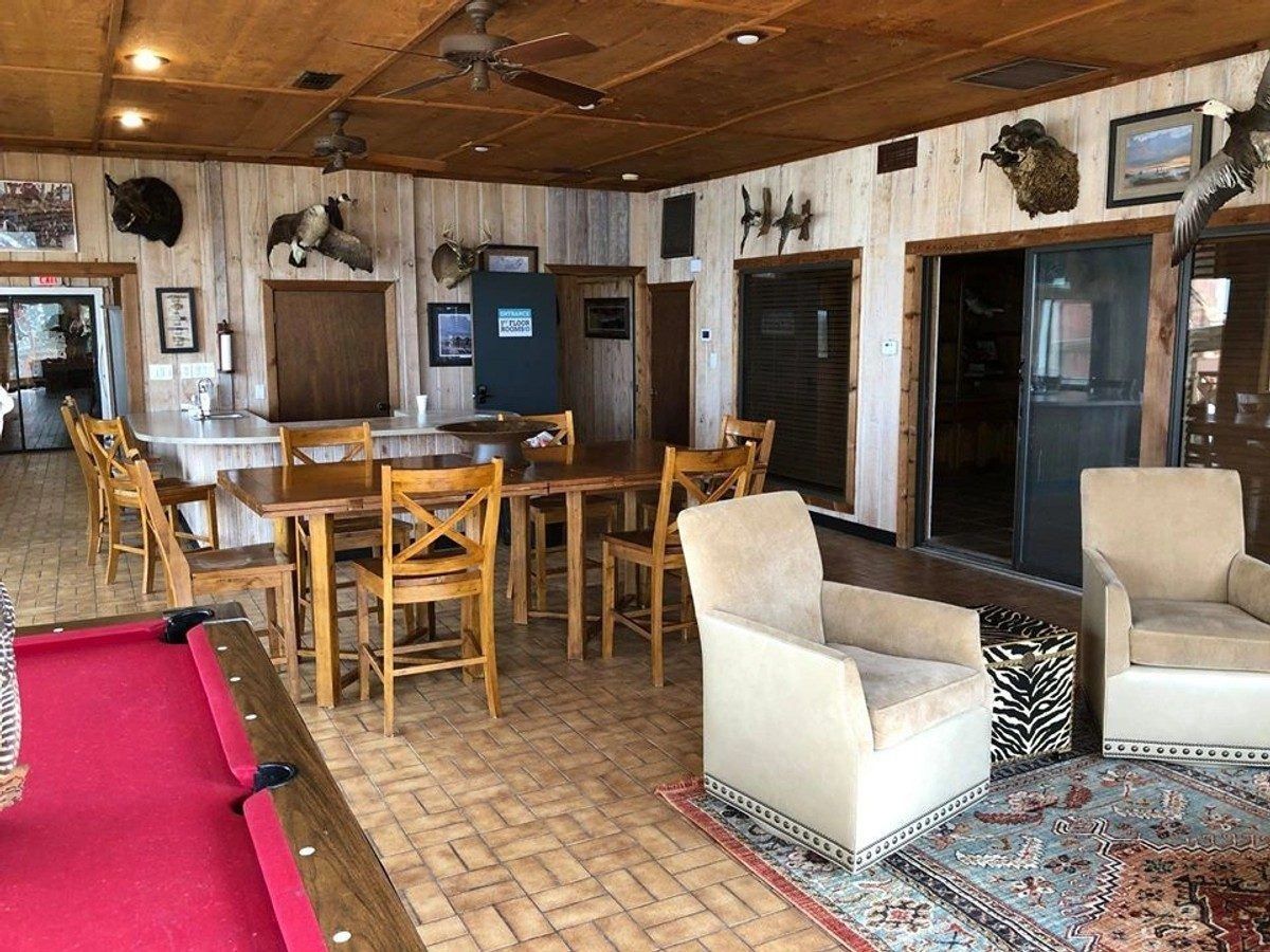 Game room with pool table
